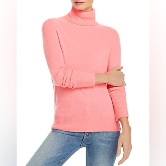 Aqua Cashmere Turtleneck Sweater - Picture 1 of 8
